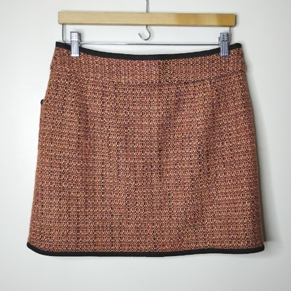 The Limited Tweed Wrap Mini Skirt Pockets Size 10 - Picture 5 of 6